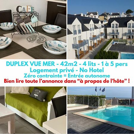 Duplex Vue Mer - Plage A 100M- 4 Lits - Parking Sous Sol Audierne Bagian luar foto